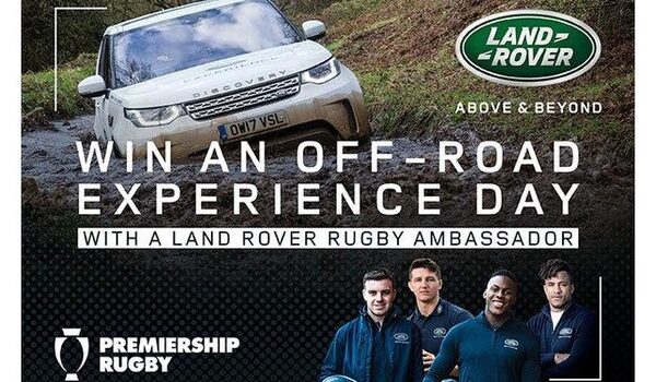 Win an off-road driving experience day with a Land Rover rugby ambassador